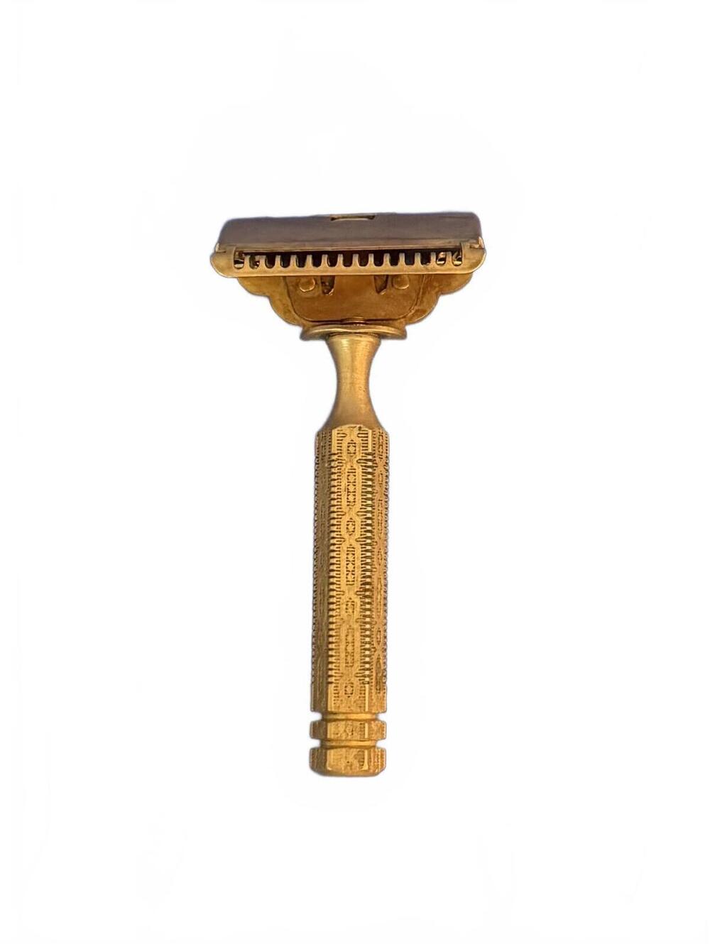 Vintage GEM Safety Razor Gold Tone Patented 1912 Brooklyn, NY